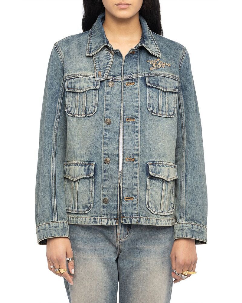 ザディグ エ ヴォルテール レディース アウター ジャケット・ブルゾン デニム Zadig Voltaire Lienna Denim Jacket Light Blue ブルー