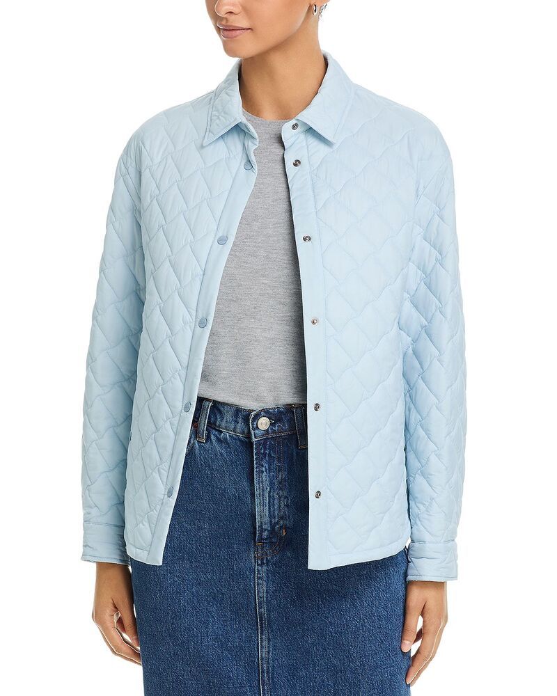 ヘルノ レディース アウター ジャケット・ブルゾン キルティング シャツ Herno Ecoage Quilted Shirt Jacket Light Blue ブルー