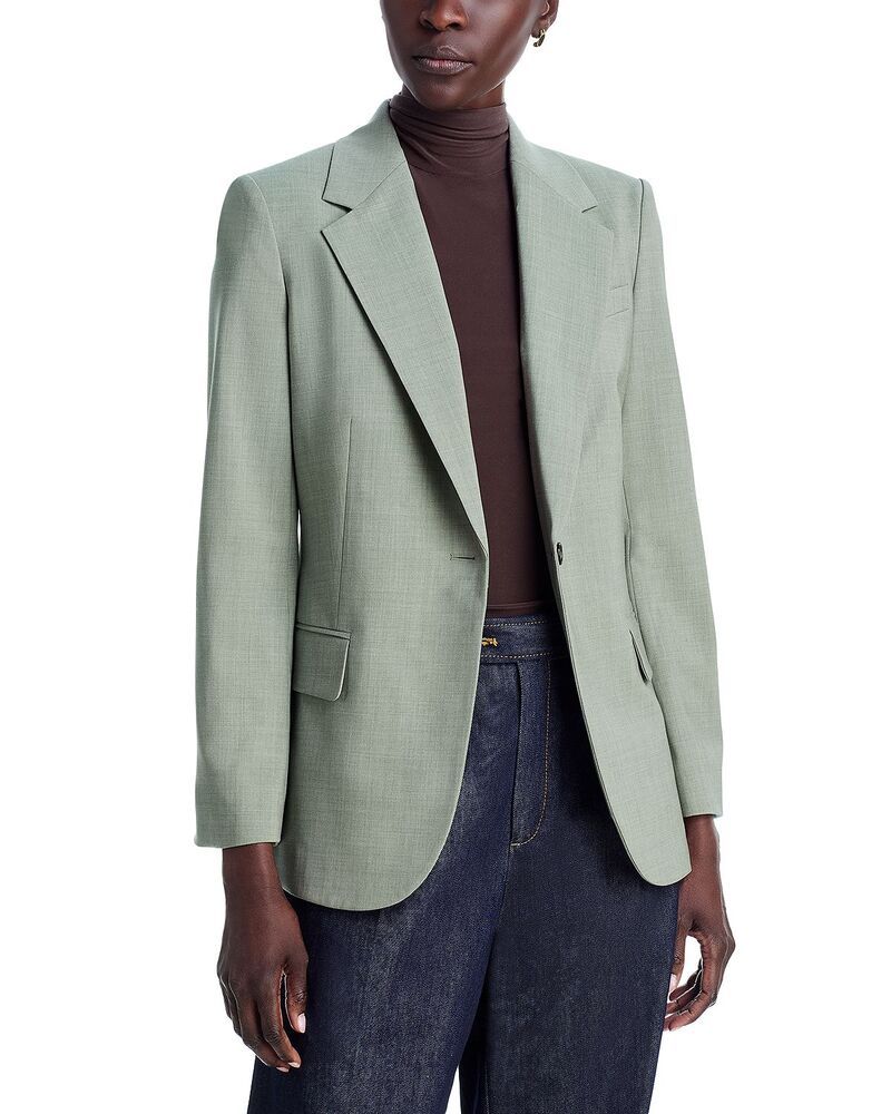セオリー レディース アウター ジャケット・ブルゾン ウール ブレザー Theory Lynnia Blazer in Good Wool Vetiver Melange
