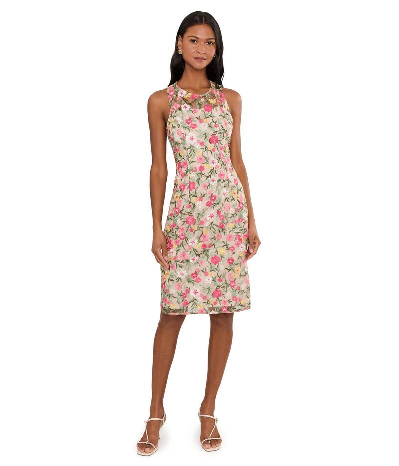 アドリアナ パペル レディース トップス ワンピース フラワー柄 フラワー Adrianna Papell Floral Short DressWo Coral Multi コーラル