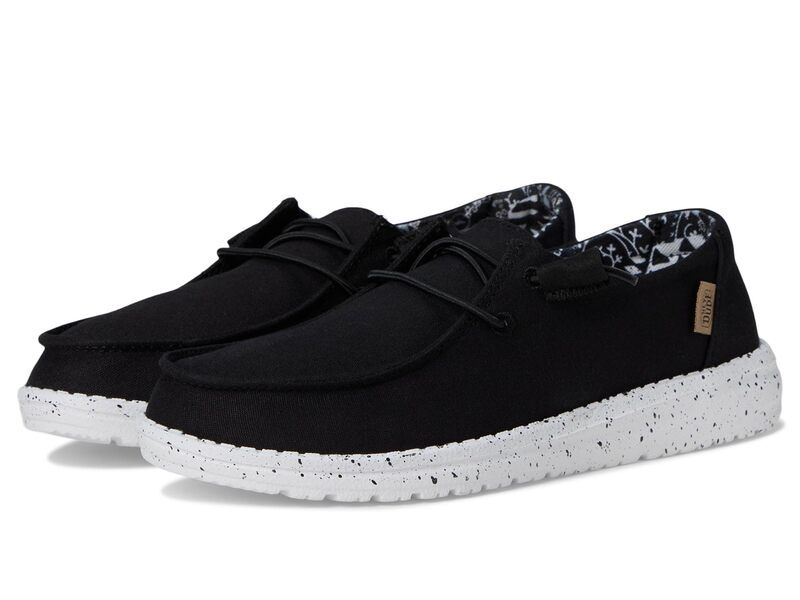 ヘイデュード レディース シューズ スリッポン・ローファー Hey Dude Wendy Basic SlipOn Casual Shoes Black Odyssey ブラック