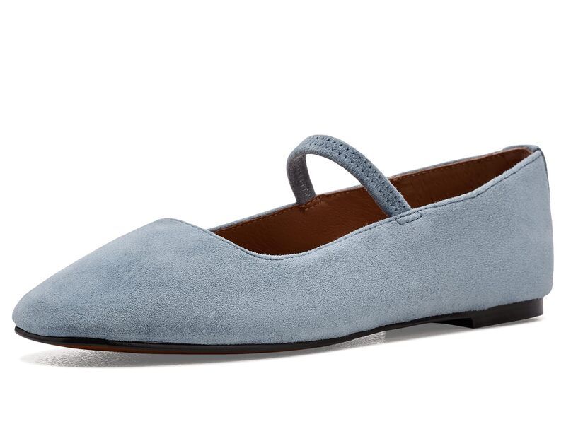 メイドウェル レディース シューズ サンダル スエード Madewell The Greta Ballet Flat In Suede Serene Blue ブルー