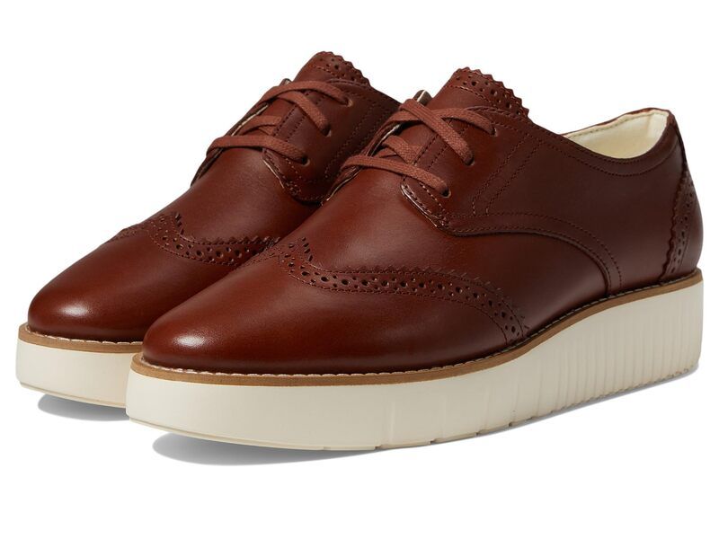 コールハーン レディース シューズ オックスフォード プラットフォーム Cole Haan Grand City Platform Oxfordark CuoioIvory アイボリー