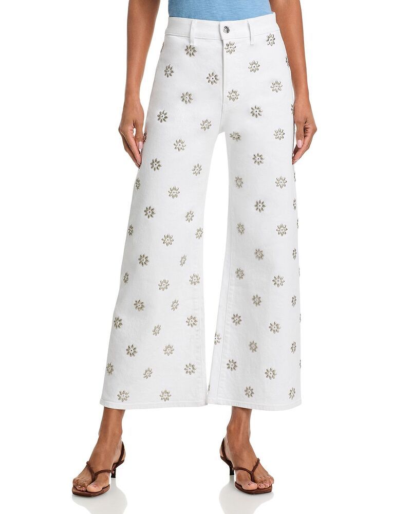 ヴェロニカ ベアード レディース ボトムス デニムパンツ ワイドレッグ ジーンズ Veronica Beard Grant High Rise Wide Leg Jeans White ホワイト