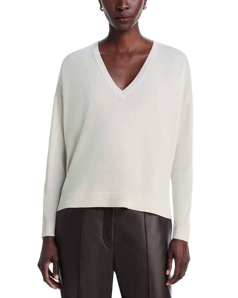 コー レディース アウター ニット・セーター Vネック CO V Neck Cashmere Sweater Pearl パール