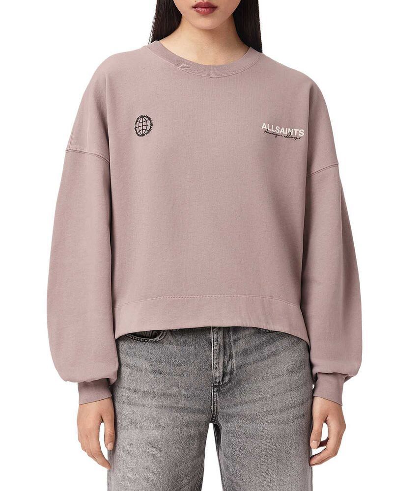 オールセインツ レディース アウター パーカー・スウェット シャツ ALLSAINTS Emblem Lila Sweatshirt Dusty Lilac ライラック