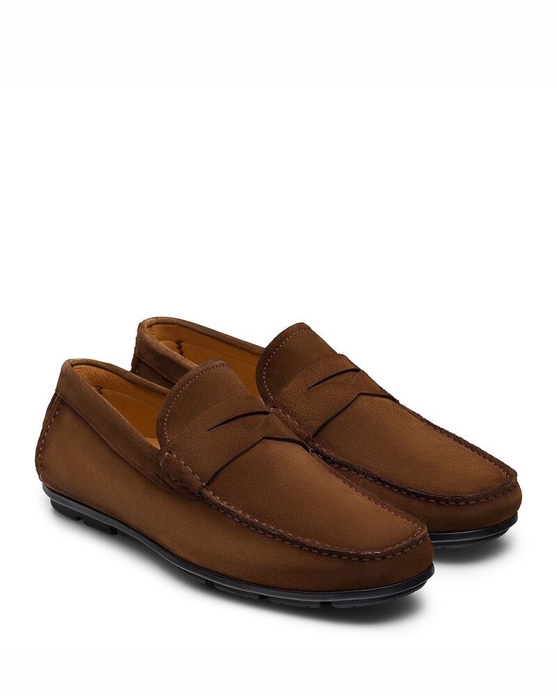 マグナーニ メンズ シューズ スリッポン・ローファー Magnanni Mens Monterey Penny Driver Loafer Exclusive Cognac