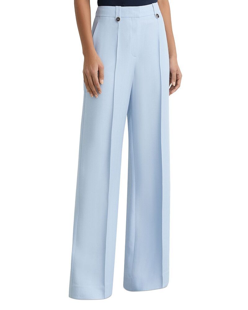 レイス レディース ボトムス カジュアルパンツ ワイドレッグ プチ REISS Petite Magda Wide Leg Suitrousers Blue ブルー