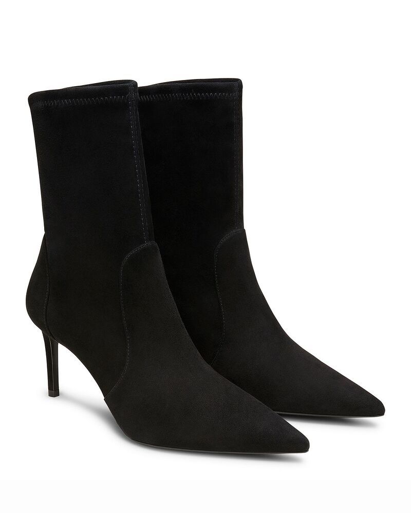スチュアート ワイツマン レディース シューズ ブーツ・レインブーツ スエード Stuart Weitzman Womenstuart Power 75 Suede Zip Booties Black