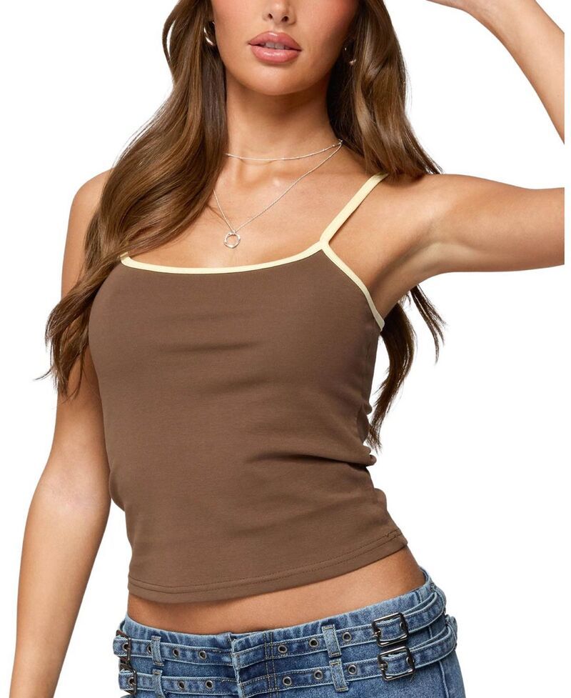 アディクテッド レディース トップス タンクトップ Ediktedeanna Tank Top Brown ブラウン