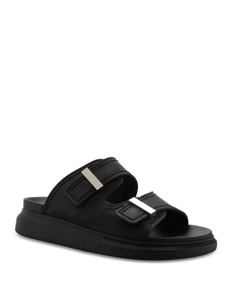 マックイーン メンズ シューズ サンダル McQueen Alexander Menslide Sandals BlackSilver ブラック