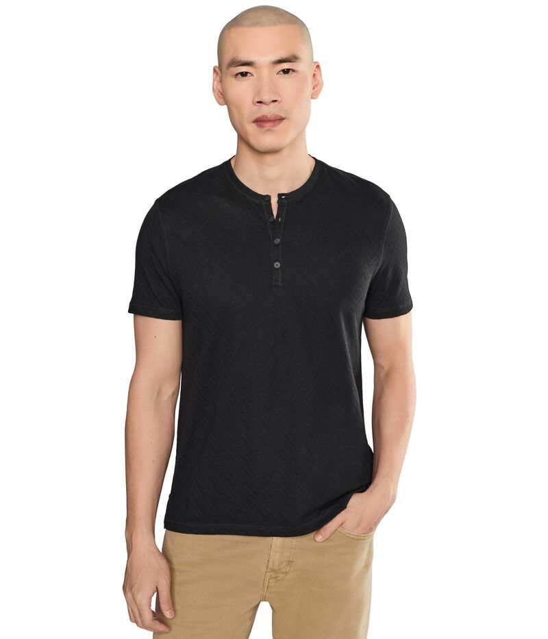 ジョンバルベイトス メンズ トップス シャツ John Varvatos Elm Henley K7387f26 Black ブラック