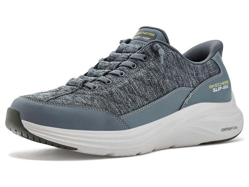 スケッチャーズ メンズ シューズ スニーカー Skechers Contour Foam Cozy Fit Copost HandsFree SlipInslate スレート