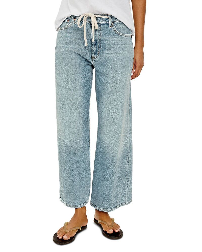 レイルズ レディース ボトムス デニムパンツ ジーンズ Rails Angeleno High Rise Drawstring Crop Jeans in Soleil