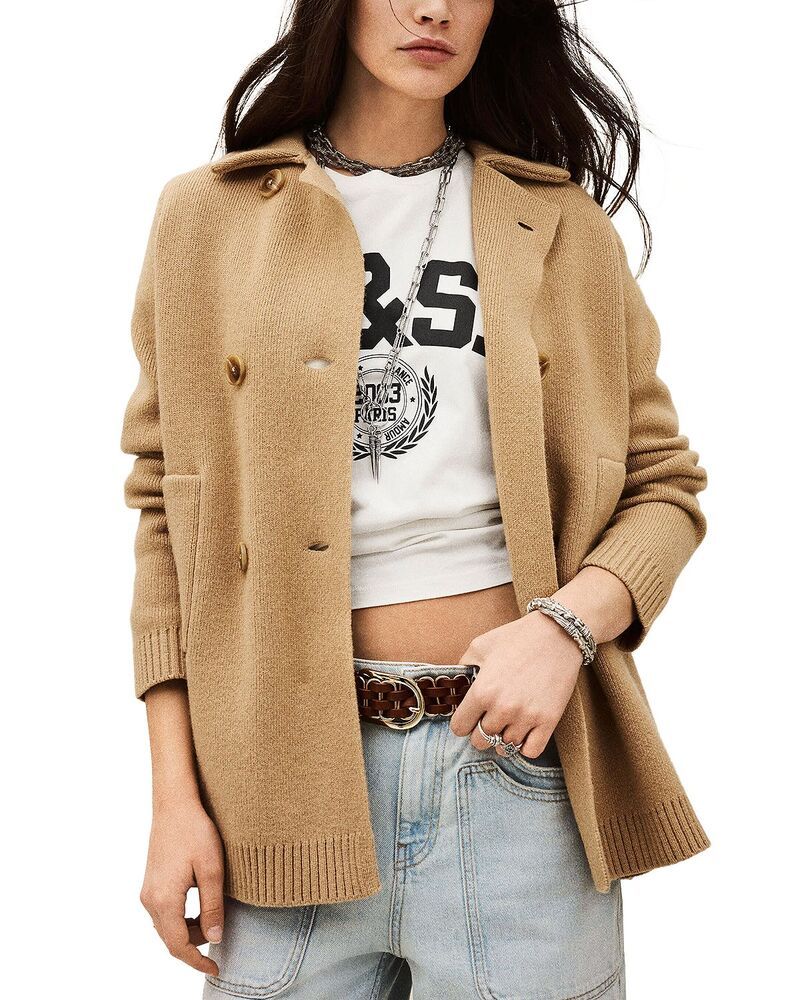 バッシュ レディース アウター カーディガン ベスト セーター bash Vesta Cardigan Sweater Camel キャメル