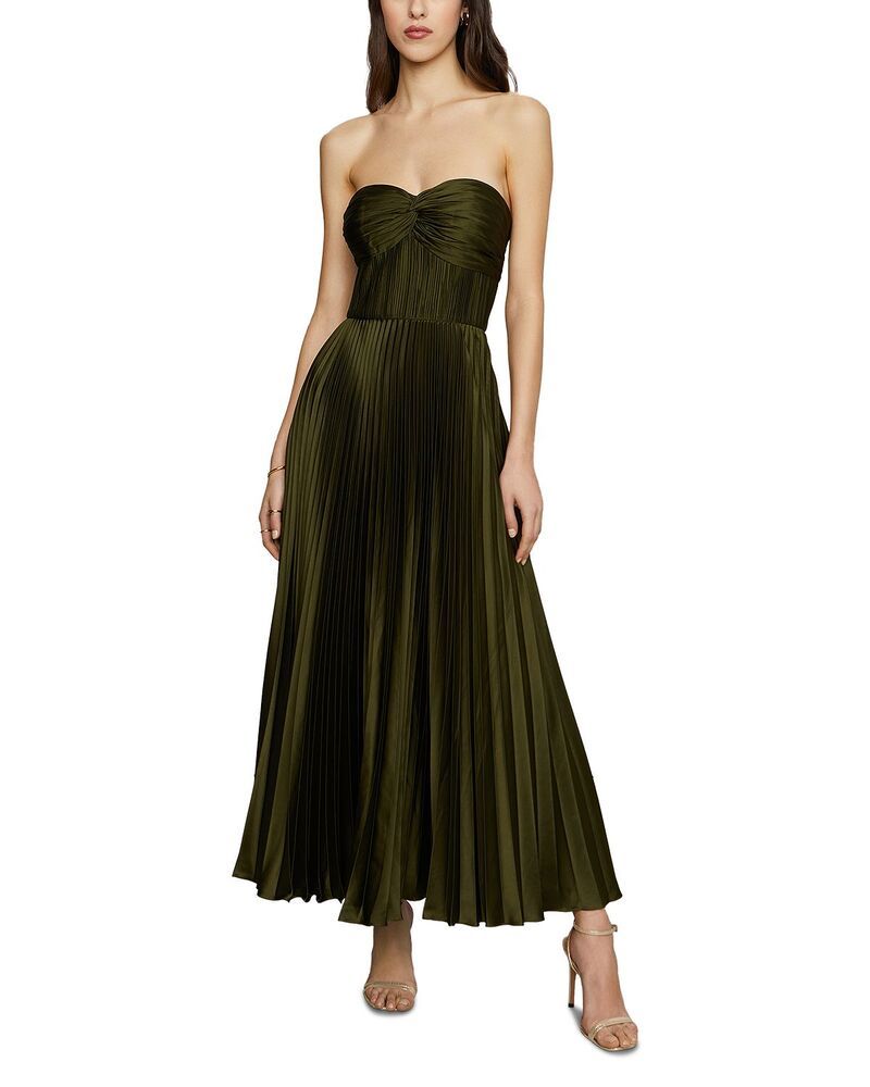 アムール レディース トップス ワンピース プリーツ ギャザー Amuruched Bustier Pleatedress Olive オリーブ