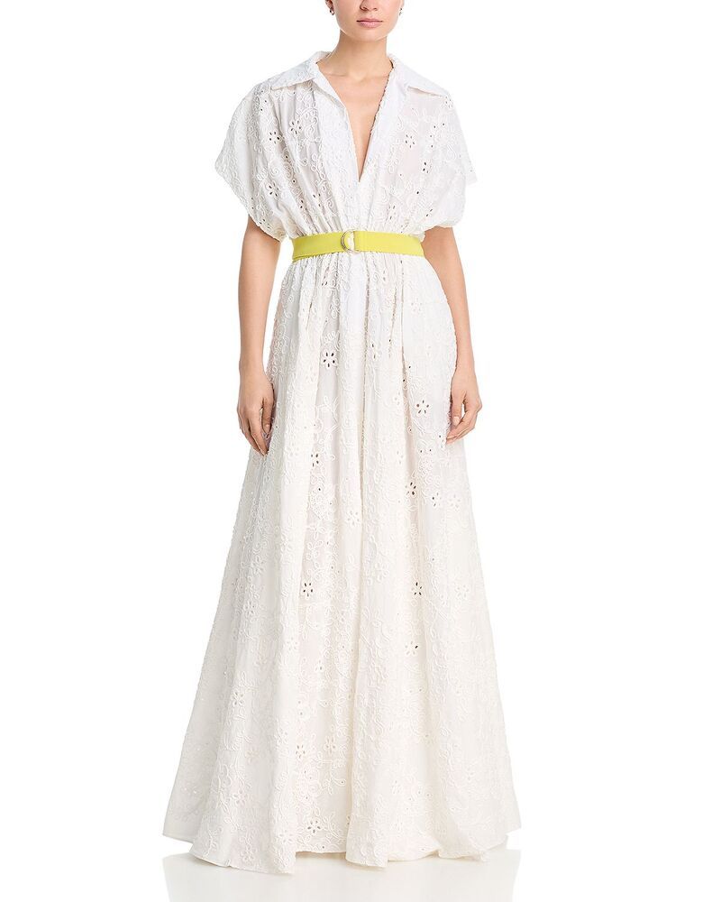 ノーマカマリ レディース トップス ワンピース シャツ Norma Kamali Super Oversized Boyfriend Neck Shirt Flared Gown Snowhite ホ