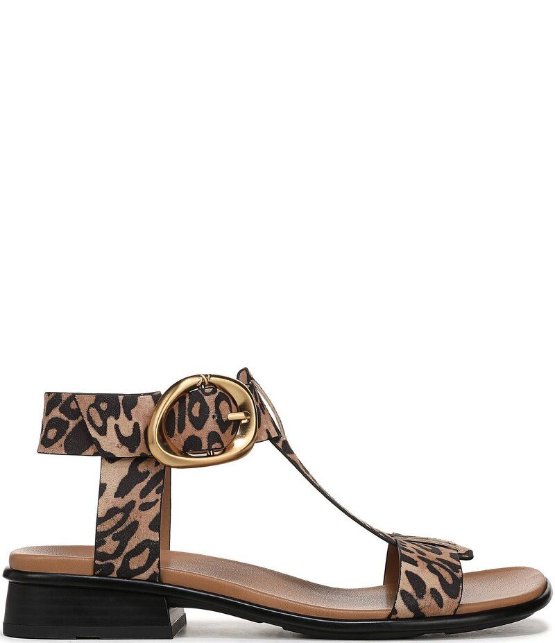 ナチュライザー レディース シューズ サンダル プリント スエード アンクル Naturalizer Brandy Leopard Print Suede Big Buckle Hardware TS｜サンダル