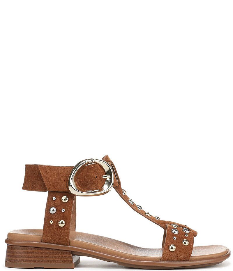 ナチュライザー レディース シューズ サンダル スエード アンクル Naturalizer Brandy Suede Stud Big Buckle Hardware TStrap Ankle Wra