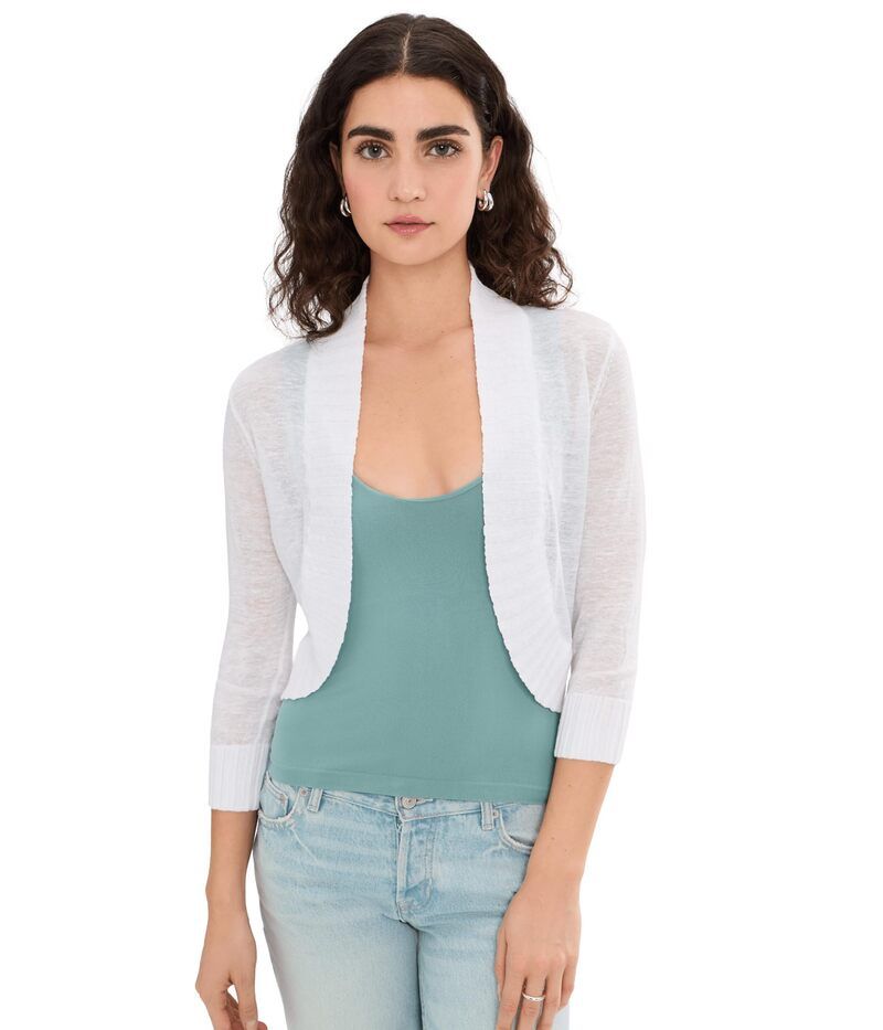 ニックプラスゾーイ レディース アウター ニット・セーター カーディガン NICZOE Bolero Cardigan Paper White ホワイト