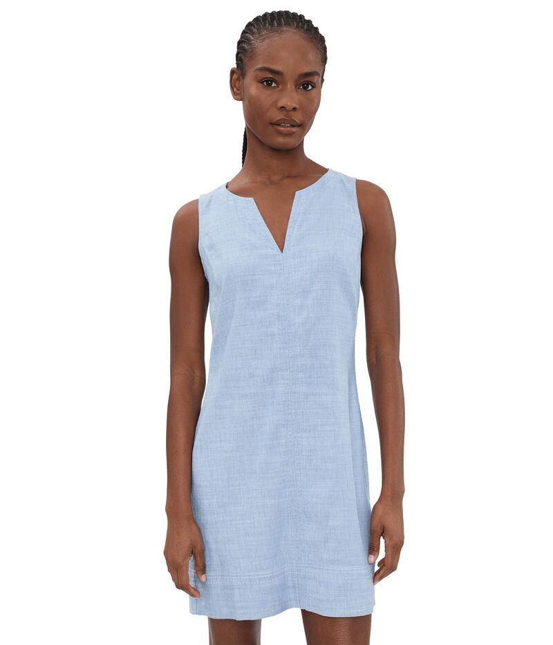 トッミーバハマ レディース トップス ワンピース Tommy Bahama PalmADora Split Neck Dress French Blue ブルー