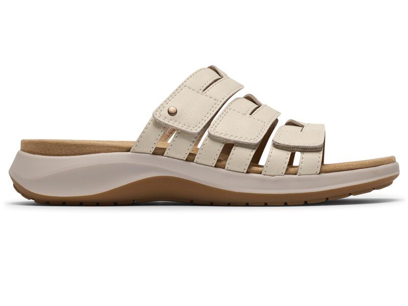 クラークス レディース シューズ サンダル Clarks Maelynn Abby Cream Leather クリーム
