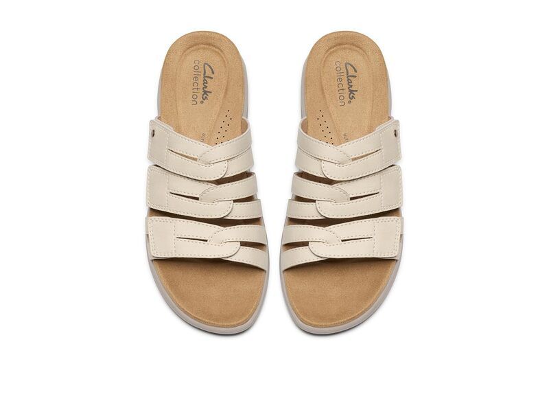 クラークス レディース シューズ サンダル Clarks Maelynn Abby Cream Leather クリーム