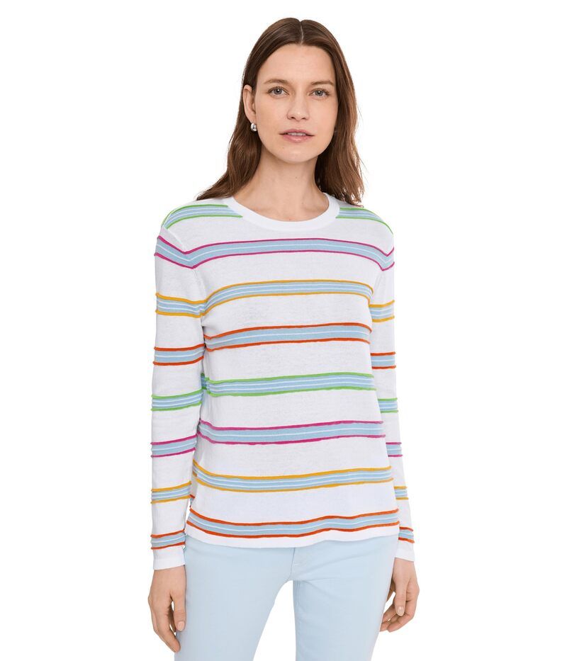 エリオットローレン レディース アウター ニット・セーター Elliott Lauren Fruit Stripe White Multi ホワイト