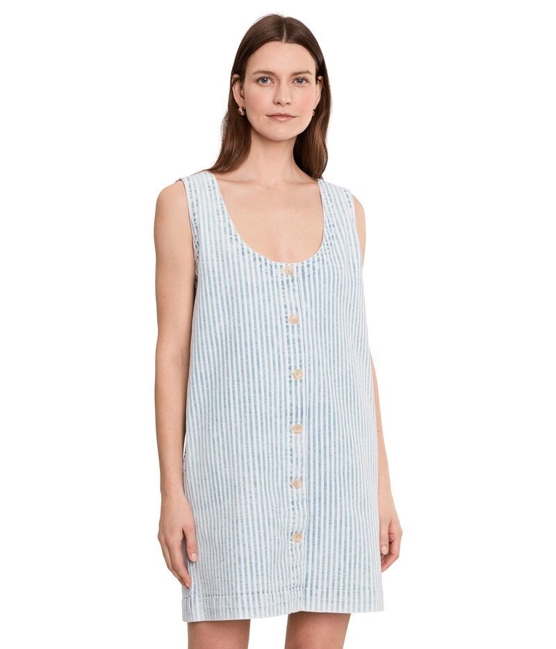 ファレティ レディース トップス ワンピース デニム Faherty Topsail Denimalibu Dress Breakwater Stripe ストライプ
