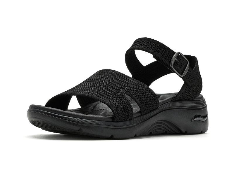 スケッチャーズ レディース シューズ サンダル SKECHERS OnTheGo Walk Arch Fit 20 Sandals w Shinyarn BlackBlack ブラック