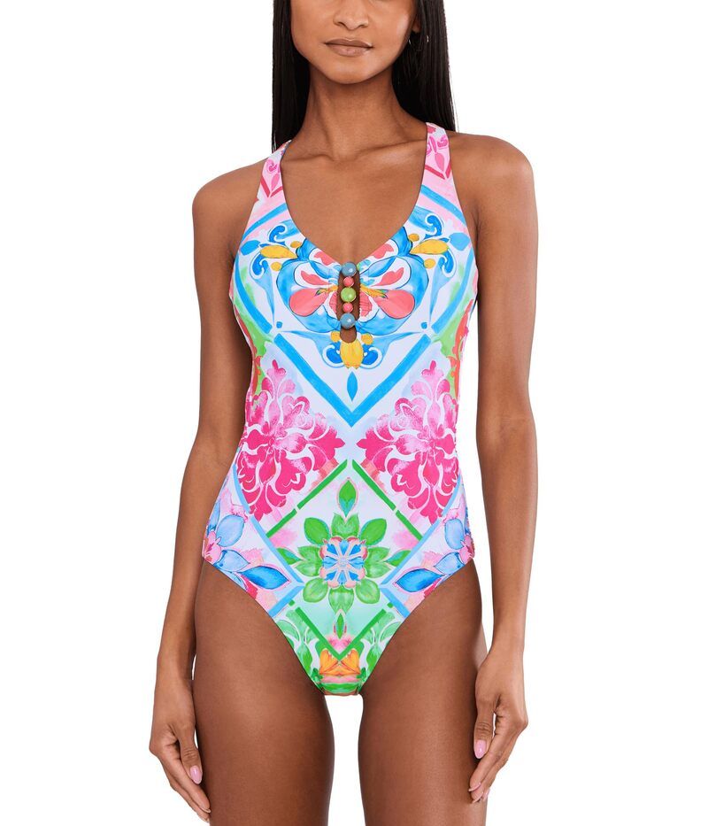 ベッカ レディース 水着 上下セット BECCA Mijas Gia Scoop Neck OnePiece Multi マルチカラー
