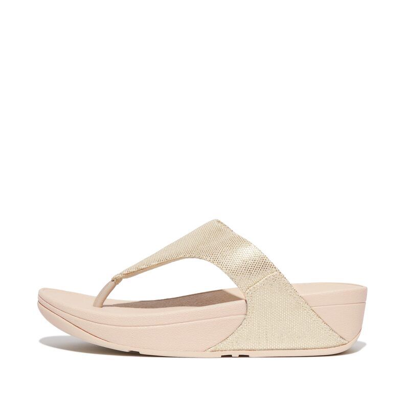フィットフロップ レディース シューズ サンダル FitFlop Lulu GlitzCanvas ToePost Sandals Platino