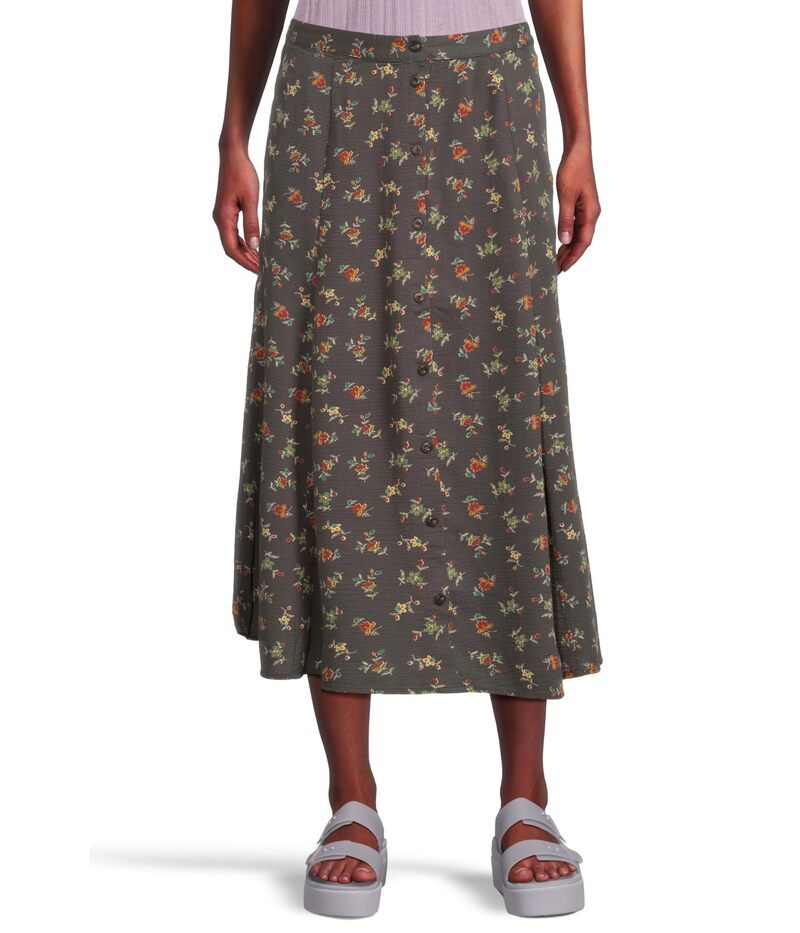 ドード アンドコー レディース ボトムスカート ミディ ToadCo Manzana Paneled Midi Skirt Soot Graphic Print