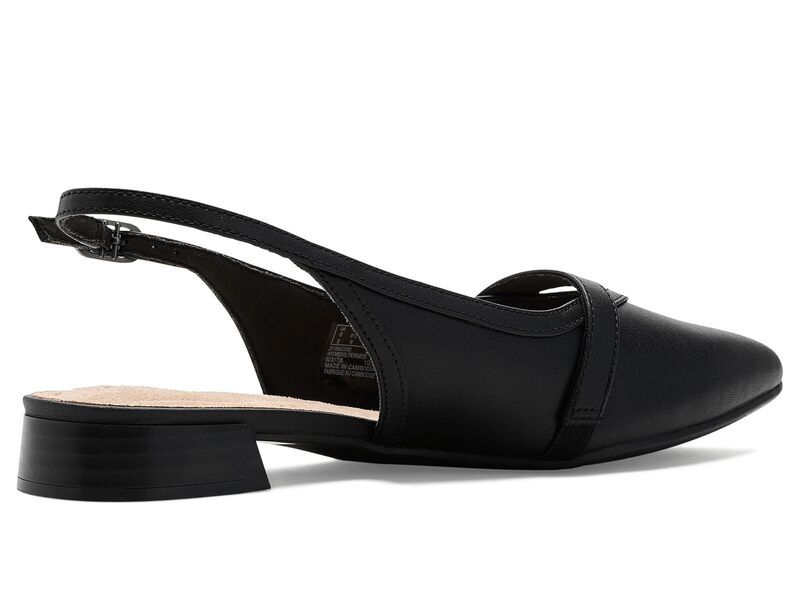 クラークス レディース シューズ サンダル Clarks Natalyn Sling Black Leather ブラック - サムネイル