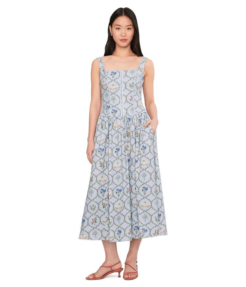 アヴェックレフィーユ レディース トップス ワンピース ミディ Avec Les Filles Corsetop Midi Dress Periwinkle Felicity
