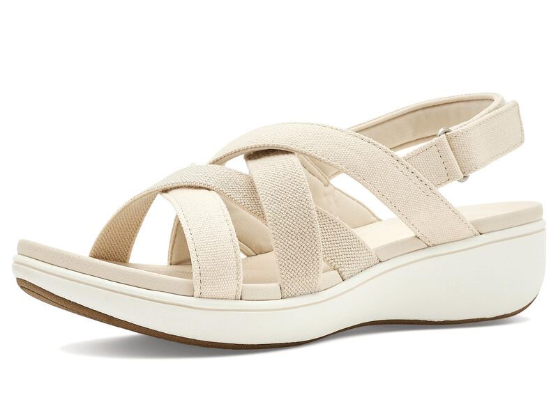 クラークス レディース シューズ サンダル Clarks Breezerae Ana Cream Textile クリーム