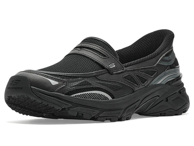 スケッチャーズ レディース シューズ スニーカー Skecherstamina Sportinstant Icon Hands Free Slipins Black ブラック