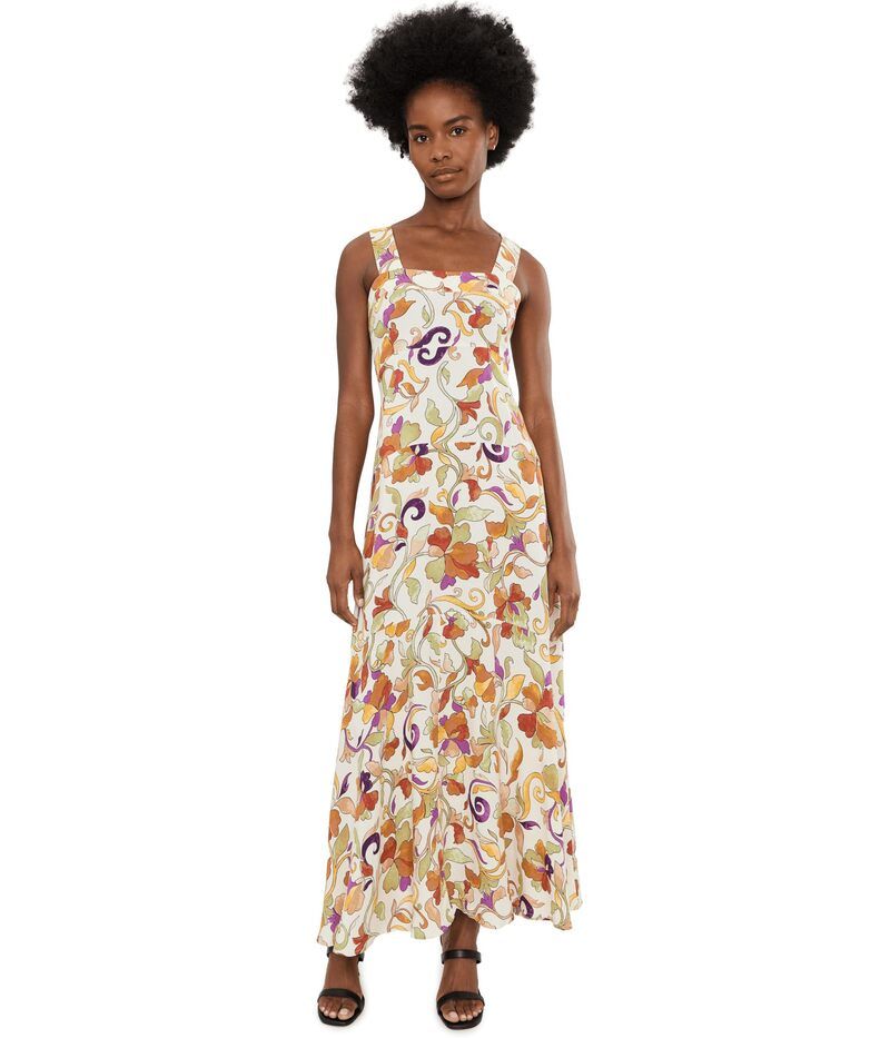 ヴィンスカムート レディース トップス ワンピース ティアード マキシ Vince Camuto Square Neck Tiered Maxi Apple Red レッド