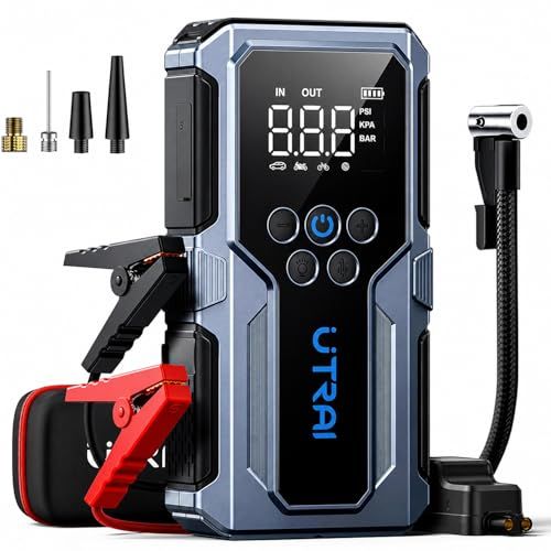 ☆新品☆UTRAI ジャンプスターター 空気入れ搭載 3000A 12V車用 エンジンスターター バッテリー上がり対策 QC3.0急速充電 LEDライト PSE認証済 ガソリン8.5L/ディーゼル6.5L対応 47a67f6d