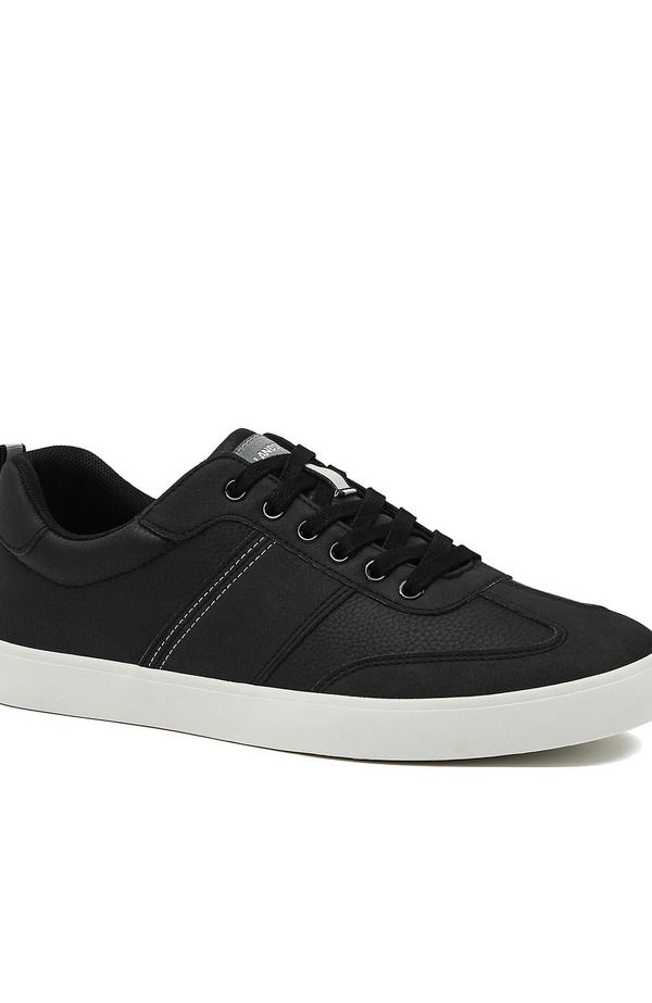 ランズエンド メンズ シューズ スニーカー Lands End Tribeca Low Top Sneakers Black ブラック