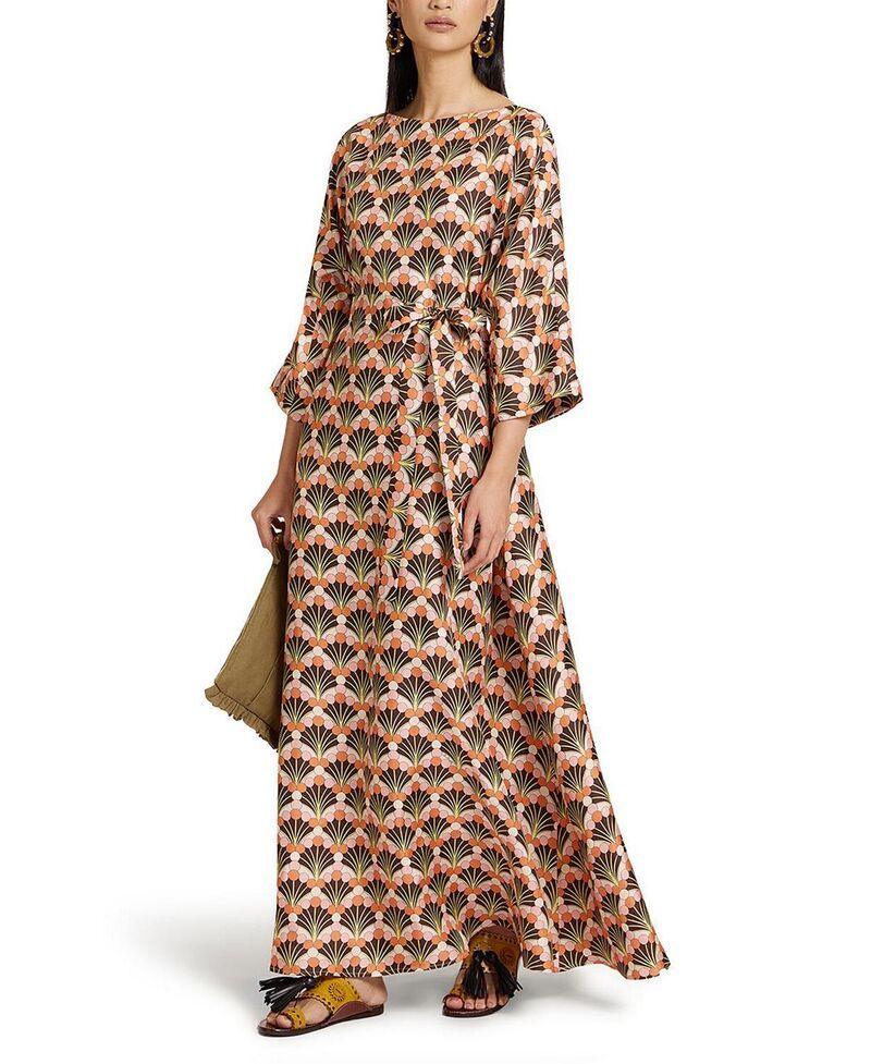 ラ・ダブル・ジェイ レディース トップス ワンピース La DoubleJ Muumuu Dress Florette Fan Brown ブラウン