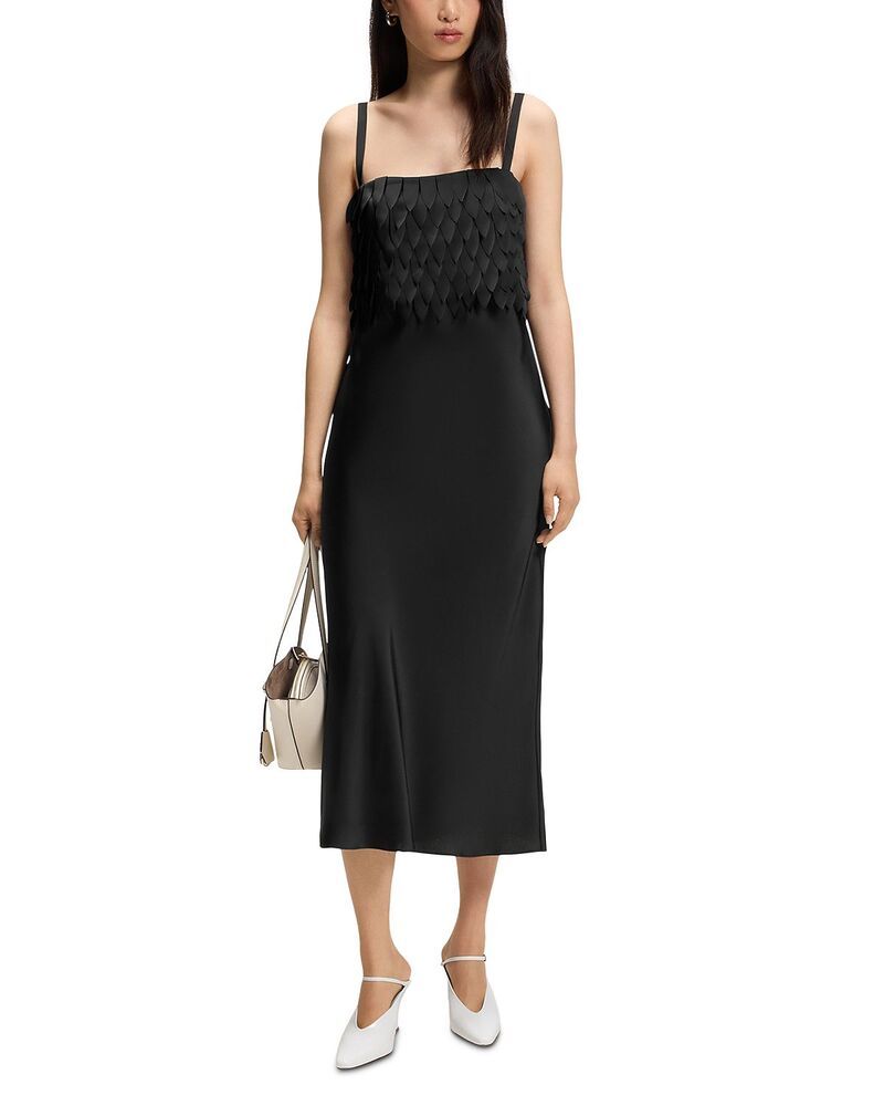 ボス レディース トップス ワンピース ミディ BOSS Dalaser Midi Dress Black ブラック
