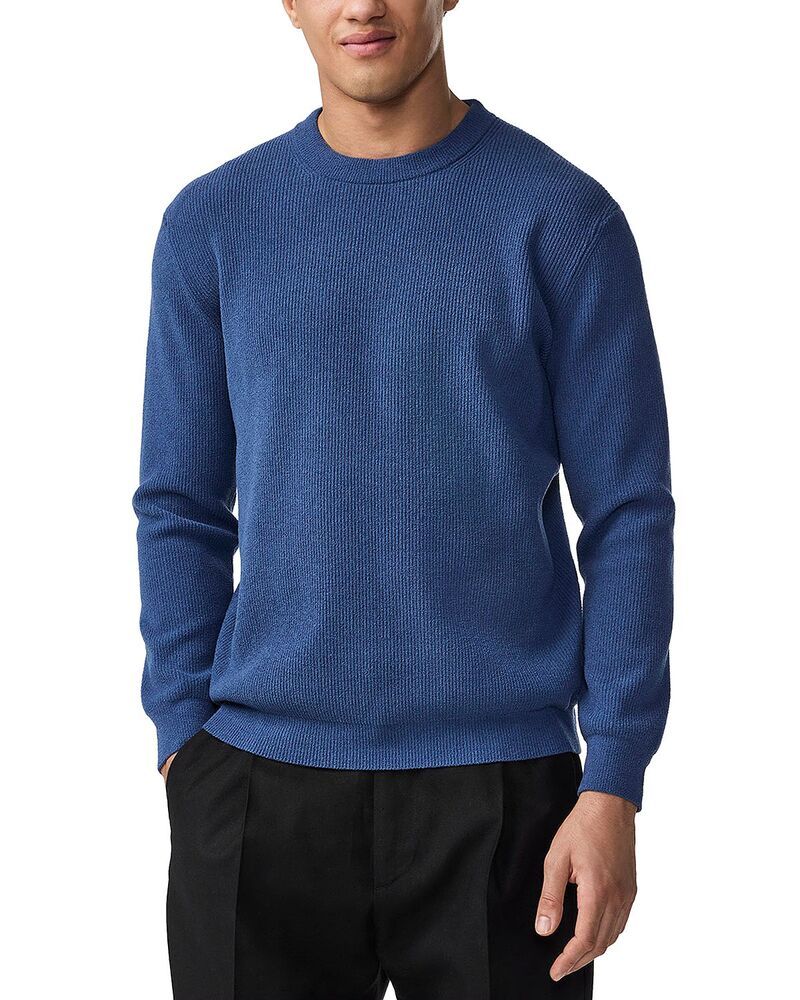 NN07 メンズ アウター ニット・セーター リブ NN07 Danny Ribbed Sweater Denim Blue デニム