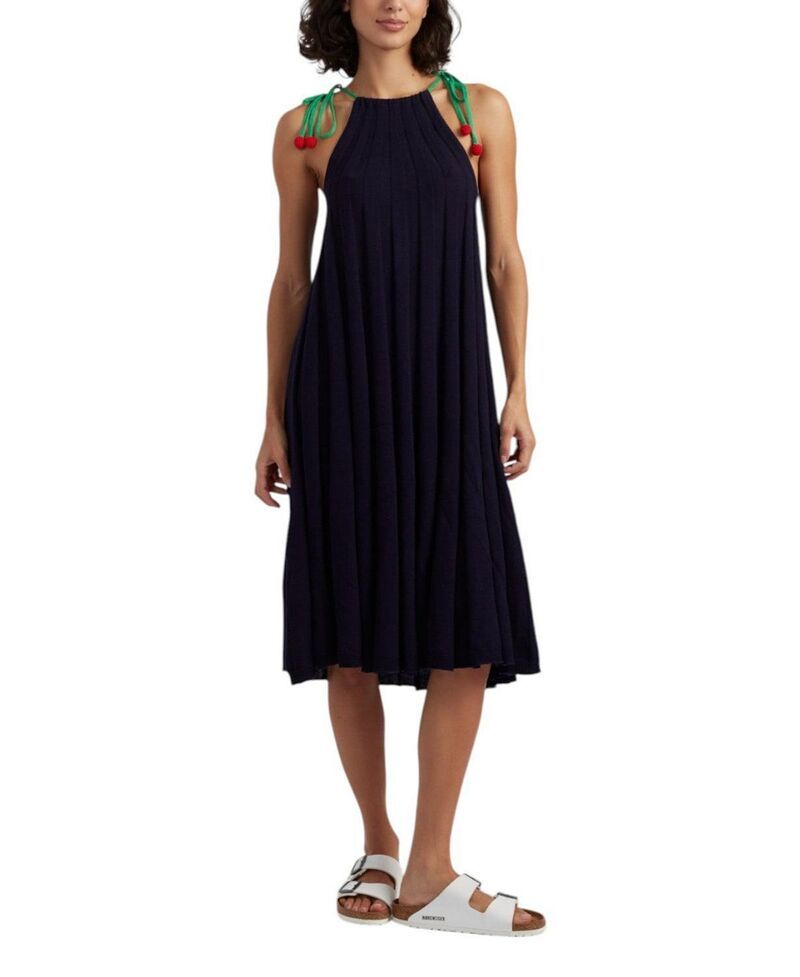 チンティアンドパーカー レディース トップス ワンピース コットン Chinti Parker Womens Cotton Cherry Swing Dress Navy ネイビー