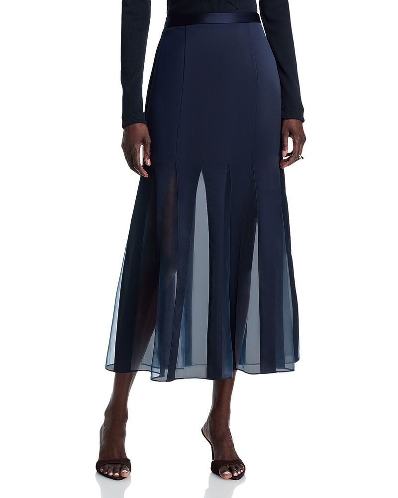 ヒューゴボス レディース ボトムスカート ミディ Hugo Boss Vabelli Midi Skirt Sky Captain