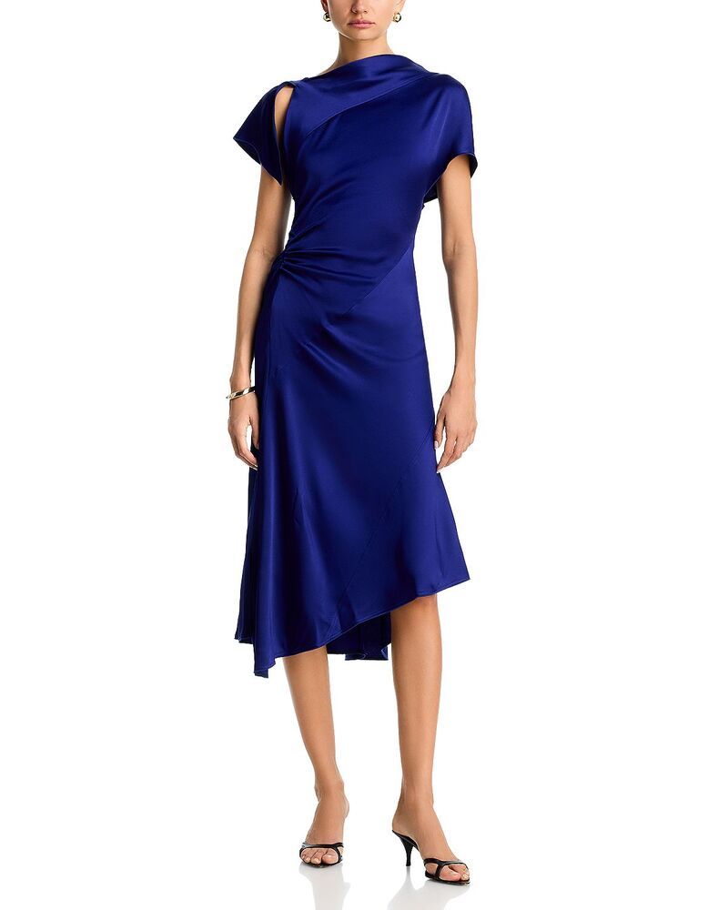 ヴィクトリア ベッカム レディース トップス ワンピース アシンメトリー Victoria Beckham Asymmetric Twist Dress Indigo インディゴ