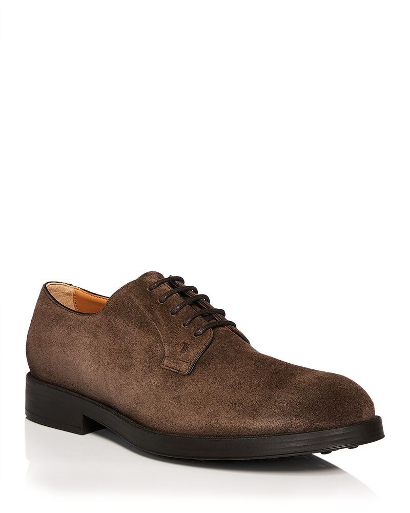 トッズ メンズ シューズ スリッポン・ローファー オックスフォード ダービー Tods Mens Formale Gomma Derby Oxfords Dark Brown ブラウン