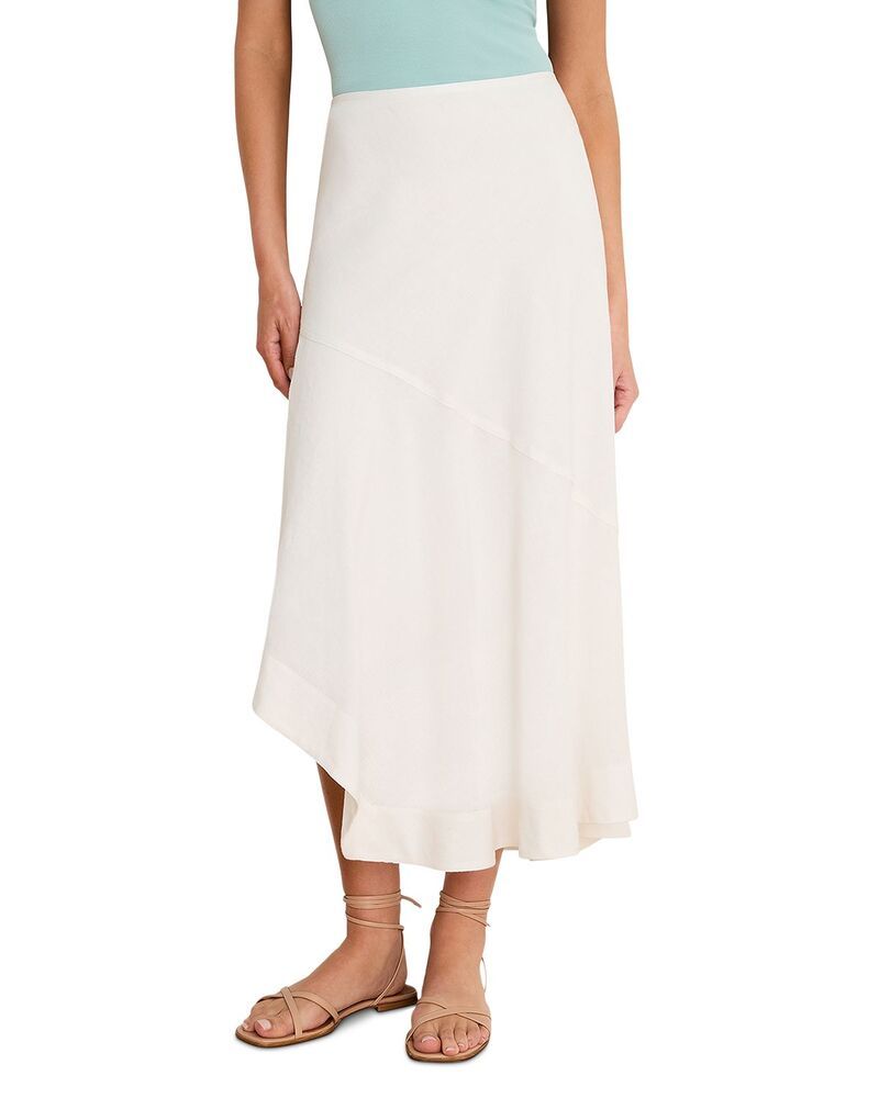 ニックプラスゾーイ レディース ボトムスカート リネン NICZOE Long Engagement Rumba Linen Blend Skirt Paper White ホワイト