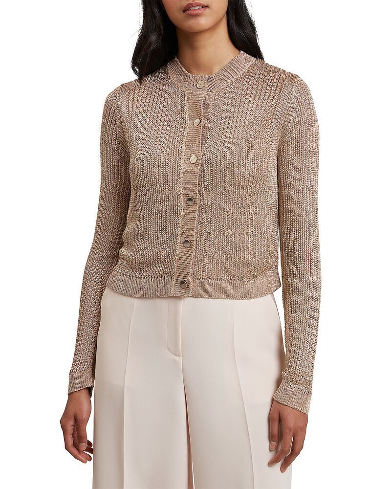 テッドベーカー レディース アウター カーディガン ニット Ted Baker Manya Chainmail Knit Cardigan Gold ゴールド