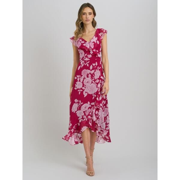 ジーナバッコーニ レディース トップス ワンピース フラワー柄 プリント フラワー Gina Bacconi Marilyn Floral Print Yoryu Dress Red White ホワ 47,280円